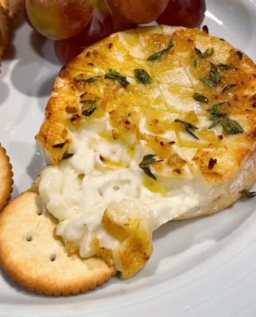 Honey Garlic Baked Brie