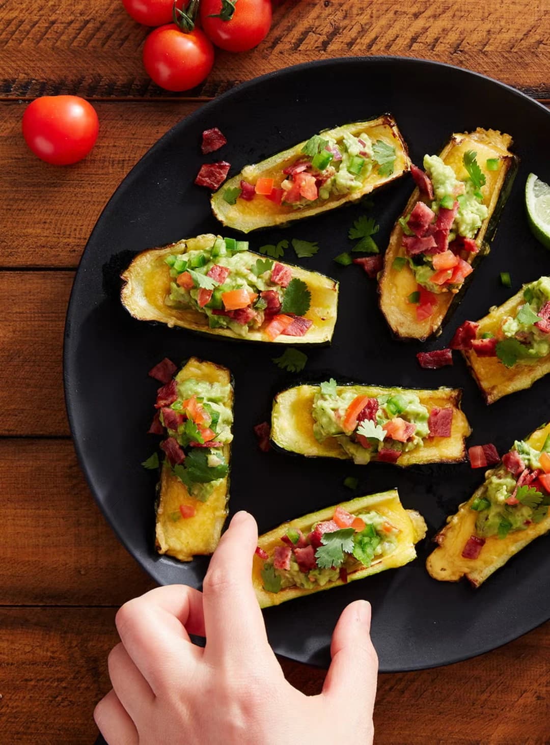 Loaded Zucchini Skins