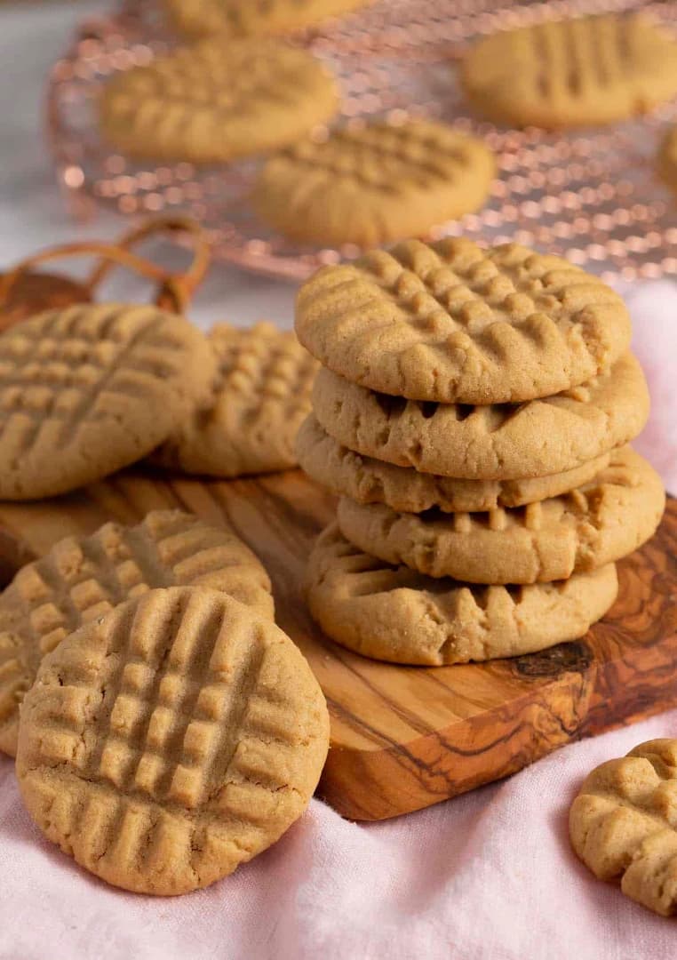 Fresh baked peanut butter cookies