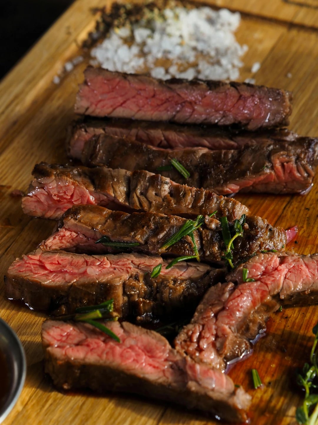 Perfectly cooked air fryer steak with seasonings